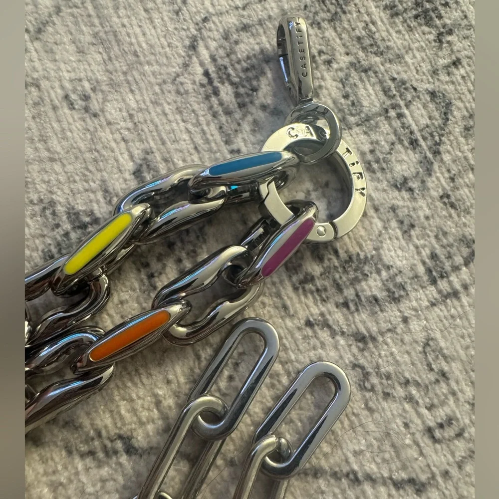 Casetify Multicolor Metal Chain Wrist Strap + Bonus Strap - Picture 6 of 6